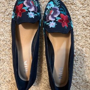 Mia Shoes - Blue with flowers